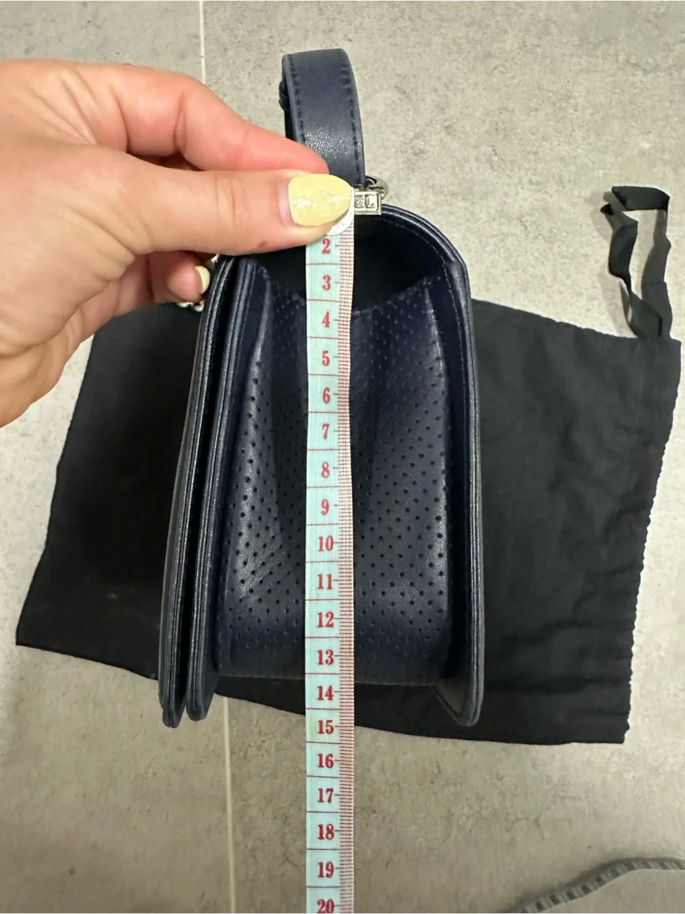 Authentic Vintage Chanel Perforated Old Medium Boy Flap Bag